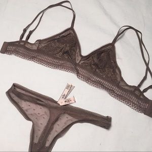 NWT VS bra letter and panty set